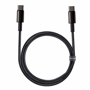 Baseus Tungsten PD USB-C - USB-C kaapeli 1 m 100W (musta)
