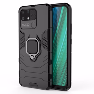 Ring Armor tough hybrid case cover + magnetic holder Realme Narzo 50A black