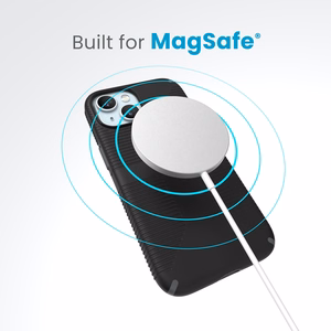 Speck Candyshell Grip MagSafe - Suojakuori iPhone 17e / 16e / 15 / 14 / 13 (musta / liuskekivi harmaa)