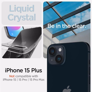 Spigen Crystal Flex Suojakuori iPhone 15 Plus:lle - kirkas