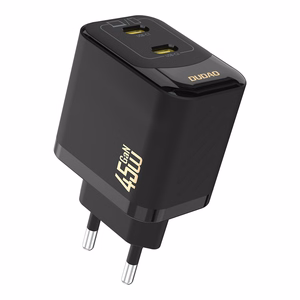 Dudao A28PEU PD 45W GaN 2xUSB seinälaturi - musta
