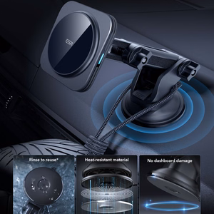 ESR Halolock Magneettinen MagSafe QI2 15W autoteline - musta
