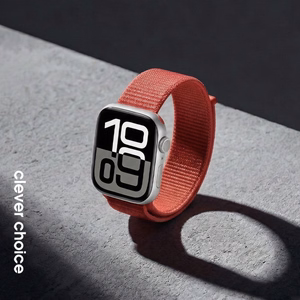 Crong Nylon Apple Watch -urheiluranneke, 38/40/41/42 mm, Red Fusion