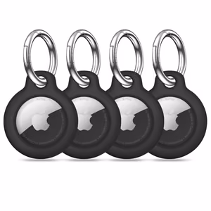 Tech-Protect Rough 4-pack Suojakuori Apple AirTag 1 / 2 -lle - musta