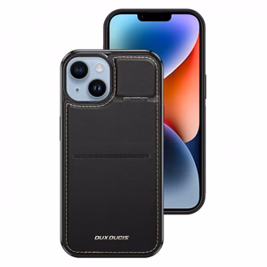 3in1 Lompakkokuori jalustalla iPhone 15 Plus:lle MagSafe RFID Blocker Dux Ducis Rafi Mag - musta