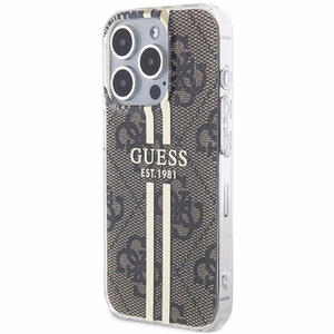 Guess suojakuori iPhone 15 Pro GUHCP15MH4PSEGW 4G Gold Stripe ruskea