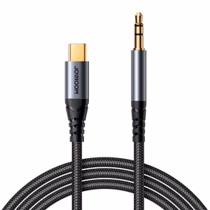 Joyroom Audio Transfer Series SY-A07 Mini Jack 3.5mm/USB-C kaapeli 1.2m - musta