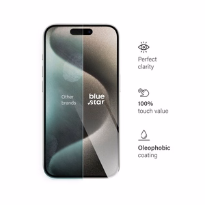 Tempered glass to iPhone 15 PRO Blue Star