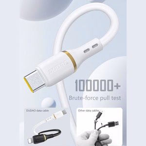 Dudao L25C USB-C - USB-C Silikoninen Kaapeli 60W 1m - Valkoinen