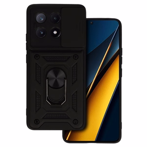 Slide Camera Armor Suojakuori Xiaomi Poco X6 Pro 5G:lle musta