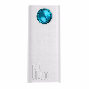 Baseus Amblight varavirtalähde 30000mAh, 4xUSB, USB-C, 65W (valkoinen)