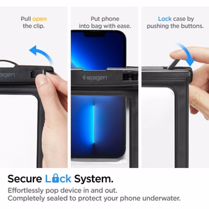 Spigen Aqua Shield A601 kotelo vedenpitävä IPX8 - musta