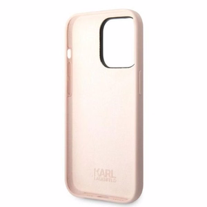 Karl Lagerfeld KLHCP14LSNIKBCP iPhone 14 Pro 6.1" kovakuori vaaleanpunainen/vaaleanpunainen Silicone Ikonik