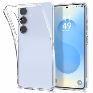 Spigen Liquid Crystal suojakuori Samsung Galaxy S25 -puhelimelle - läpinäkyvä