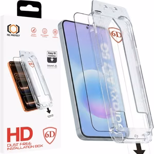 Tel Protect Dust-Free Easy Fit Full Glue 6D karkaistu lasi Samsung Galaxy A56/A57 5G musta