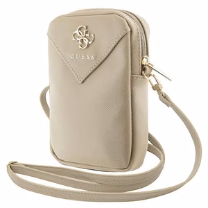 Guess Laukku GUWBZPGSTEGDtummanbeige/beige Zip Triangle 4G
