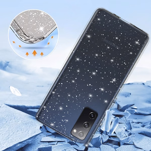 Crystal Glitter Suojakuori Samsung Galaxy S20 FE / Lite:lle hopeinen