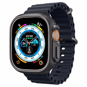Spigen Thin Fit Suojakuori Apple Watch Ultra (49mm):lle - musta