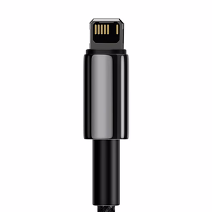Baseus Tungsten Gold Kaapeli USB - Lightning 2.4A 2m (musta)