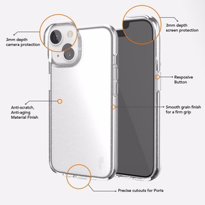 Ugly Rubber Vogue -kuori iPhone 6G / 7G / 8G / SE 2 / SE 3 läpinäkyvä