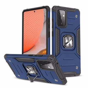 Wozinsky Ring Armor Case Kickstand Kova Rugged Cover Samsung Galaxy A72 4G sininen sininen