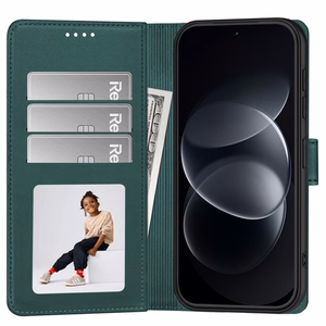 Tech-Protect Wallet -lompakkokotelo laitteelle Xiaomi Redmi Note 17 Pro 5G – vihreä