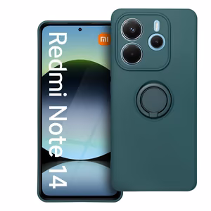 Silikoninen Suojakuori Renkaalla Xiaomi Redmi Note 14 5G:lle vihreä