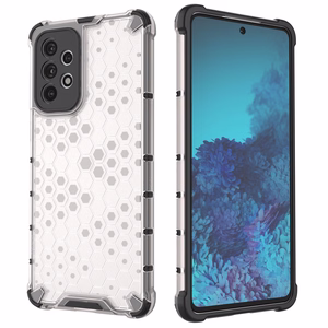 Honeycomb tapauksessa panssaroitu suojus geelirunko Samsung Galaxy A73 sininen
