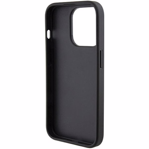 Ferrari Grip Stand Metal Logo Suojakuori iPhone 15 Pro Maxille - musta