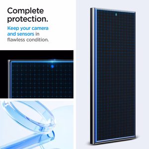Spigen Glas.tR EZ Fit karkaistu suojalasi Samsung Galaxy S24 Ultra -puhelimelle, 2 kpl
