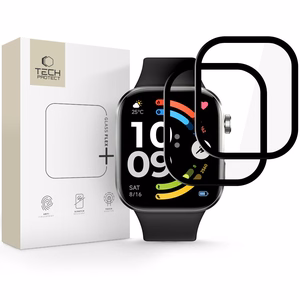 Tech-Protect Glass Flex+ -hybridilasi, 2 kpl:n pakkaus, Xiaomi Redmi Watch 6 -mallille, musta