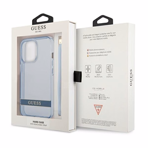 Guess GUHCP13LHTSGSB iPhone 13 Pro / 13 6,1 "sininen / sininen kovakotelo Läpikuultava Stap
