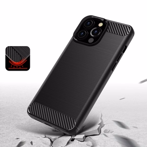 Carbon Case Joustava kansi TPU asia iPhone 13 Pro Max musta