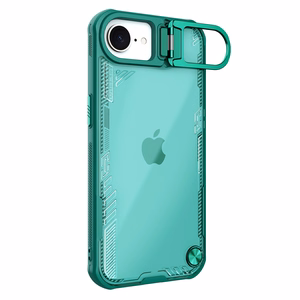 Nillkin Iceblade Prop Suojakuori jalustalla iPhone 16e / 17e:lle - vihreä