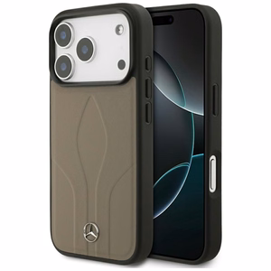 Mercedes Leather The Move MagSafe Suojakuori iPhone 17 Pro:lle - Beige