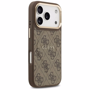 Guess 4G PU Classic Logo MagSafe -suojakuori iPhone 17 Pro - ruskea