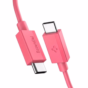 Spigen Essential EB6015CC USB-C-kaapeli, 60 W, 100 cm – vaaleanpunainen