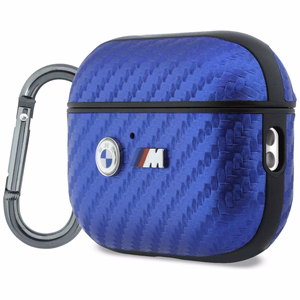 BMW M Carbon metallilogollinen suojakotelo AirPods Pro 3:lle, vaaleansininen