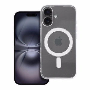 Case for iPhone 16 Clear Case 2 mm Mag Cover compatible with MagSafe (camera protection) transparent