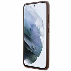 Guess GUHCS23S4GMGBR S23 S911 ruskea/ruskea kovakotelo 4G Big Metal Logo