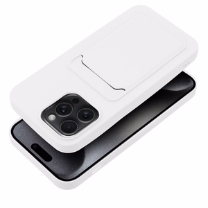 Suojakuori iPhone 15 PRO MAX:lle Card Case valkoinen