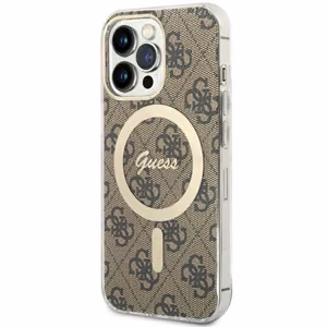 Guess GUHMP13LH4STW iPhone 13 Pro / 13 6.1" ruskea/ruskea hardcase 4G MagSafe