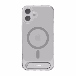 Torras Pstand-sarjan kotelo iPhone 16 Plus (läpinäkyvä)