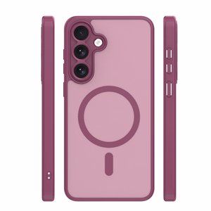 Mag Matt kuori Samsung Galaxy A16 4G / A16 5G / A17 4G / A17 5G viininpunainen iso reikä