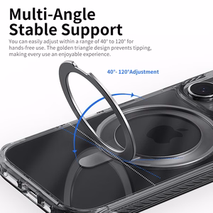 Rock Rotating Stand Crystal Series Magnetic for Iphone 16 black