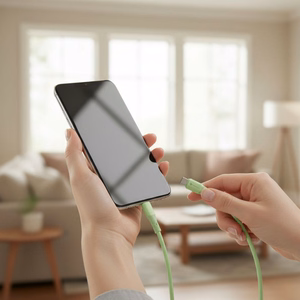 Kaapeli USB A - Lightning Forcell F-Energy 2,4A 12W Silikoninen 1 m C343 vihreä