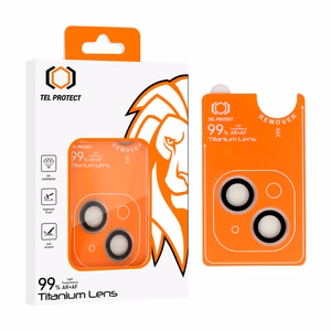 Karkaistu lasi Tel Protect Titanium Lens 99% AR kameralle iPhone 14/14 Plus/16E/17E:lle läpinäkyvä (linssi 2 kpl)