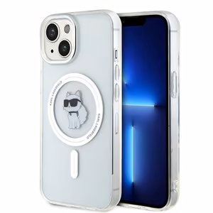 Karl Lagerfeld IML Choupette MagSafe Suojakuori iPhone 15:lle - läpinäkyvä