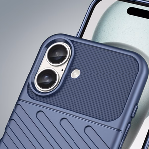 Thunder Case Silikoninen Suojakuori iPhone 16 Plus:lle - Sininen