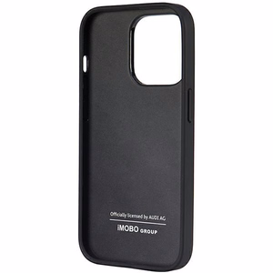 Audi Synthetic Leather Suojakuori iPhone 14 Pro 6.1 musta/musta kova kuori AU-TPUPPCIP14P-TT/D1-BK